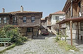 Nessebar - vernacular architecture of wooden houses of the typical Black Sea style 